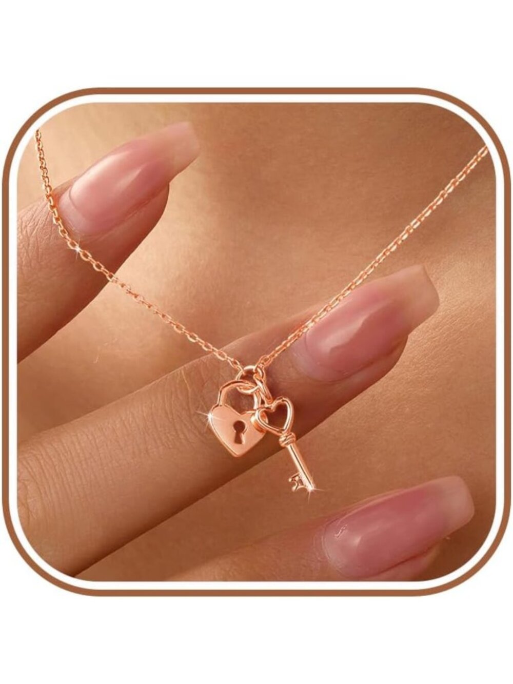 14K Gold Plated Lock & Key Necklaces for Women & Couples - Stylish Jewelry Gift